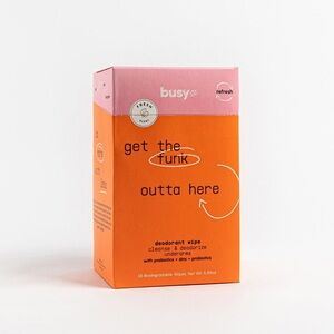 Busy refresh
Antibacterial Deodorant Wipes: Get the funk outta here